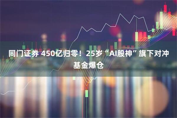 同门证券 450亿归零！25岁“AI股神”旗下对冲基金爆仓